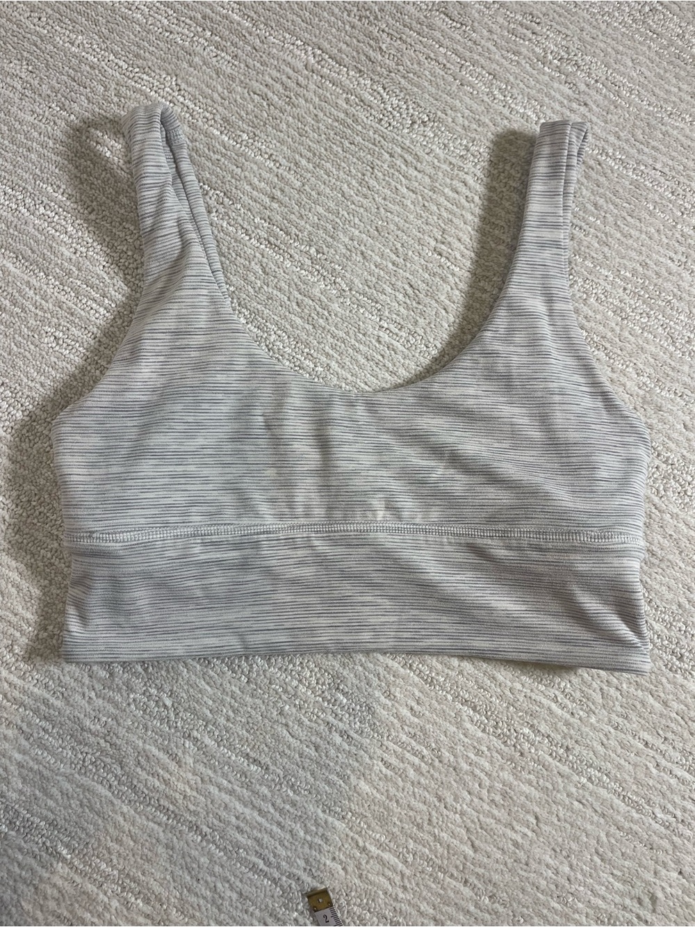 lululemon athletica Light Gray Ribbed Sports Bra
